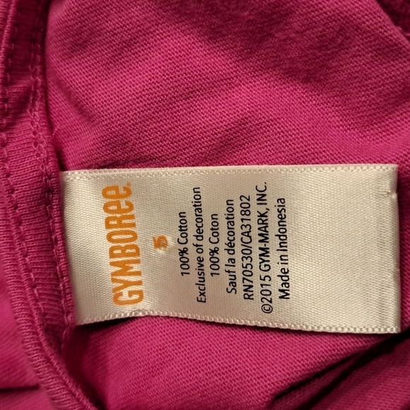 Gymboree girls size 5 pink tank top with white embroidery EUC - Picture 2 of 2